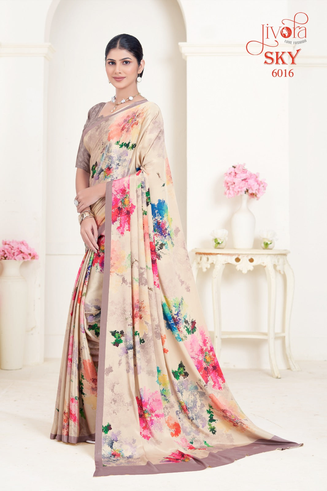 6016 Sky Jivora Sarees