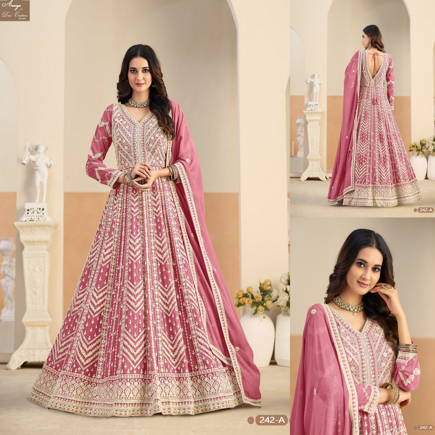 242-A Aanaya Vol 242 Dani Creation Faux Georgette Pakistani Salwar Suits
