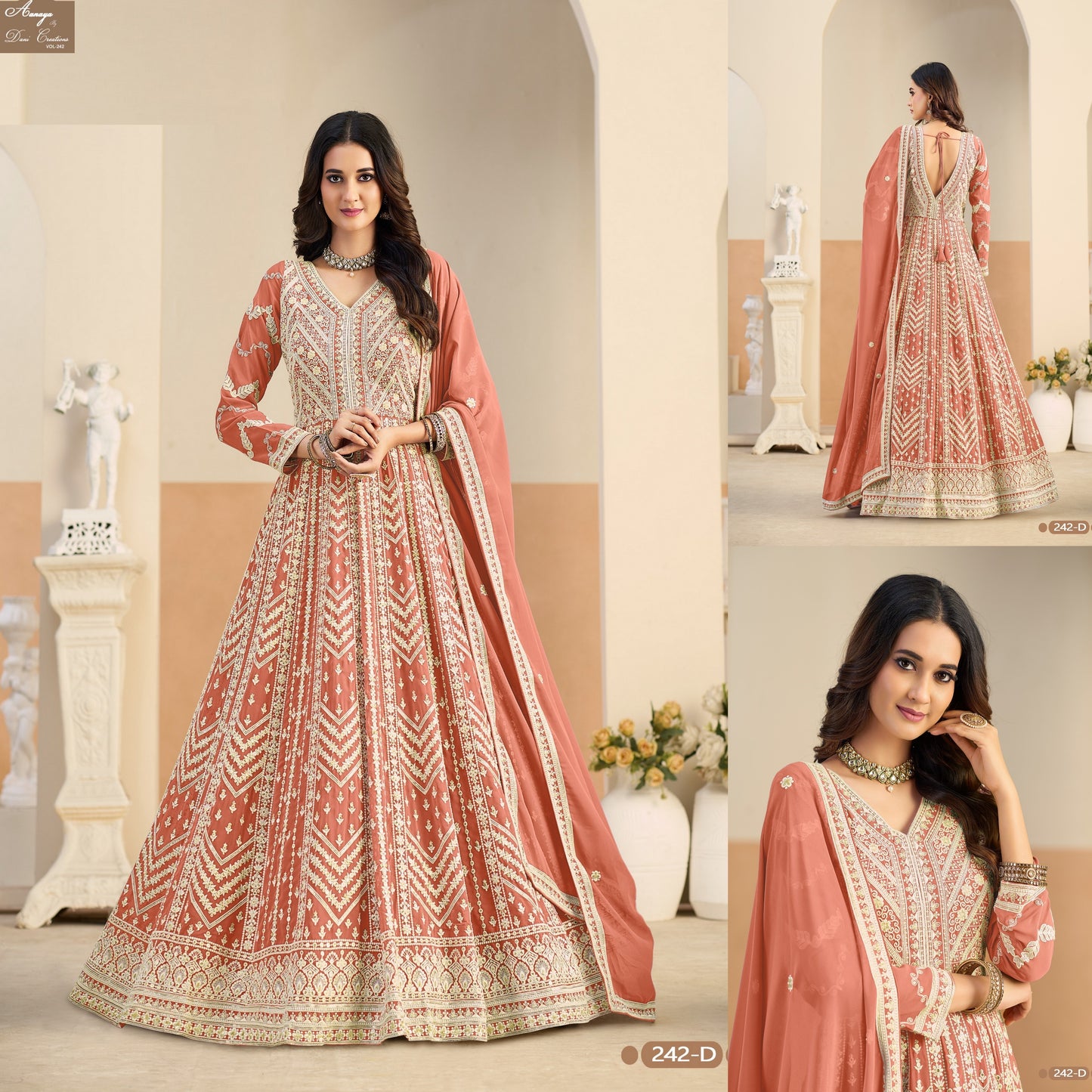 242-D Aanaya Vol 242 Dani Creation Faux Georgette Pakistani Salwar Suits