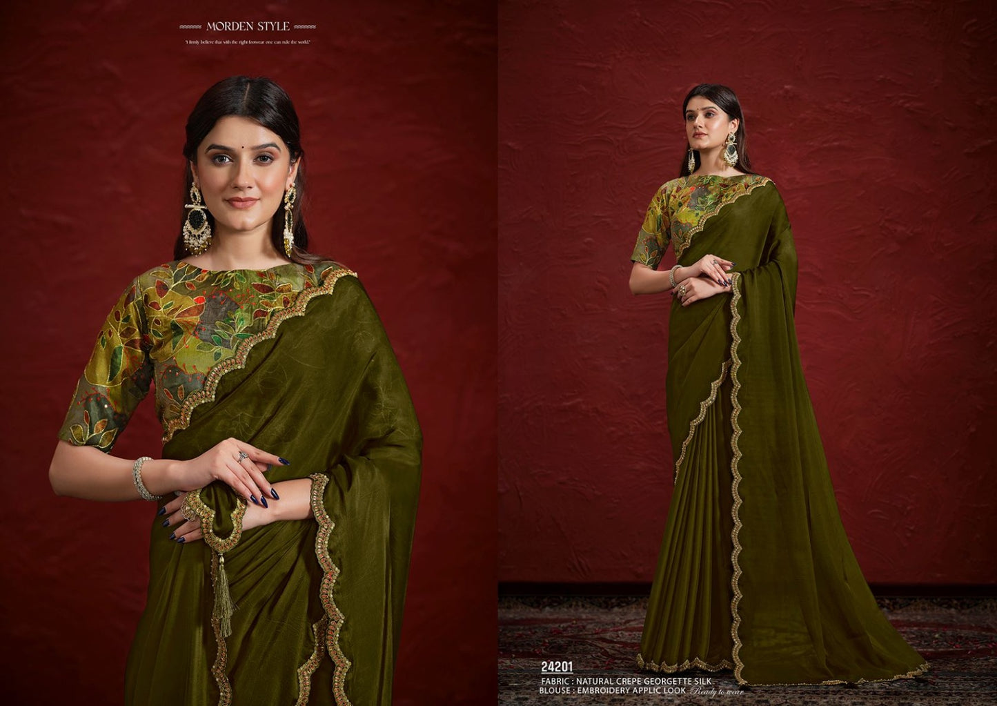 24201 Moh-Manthan Mahotsav Crepe Sarees