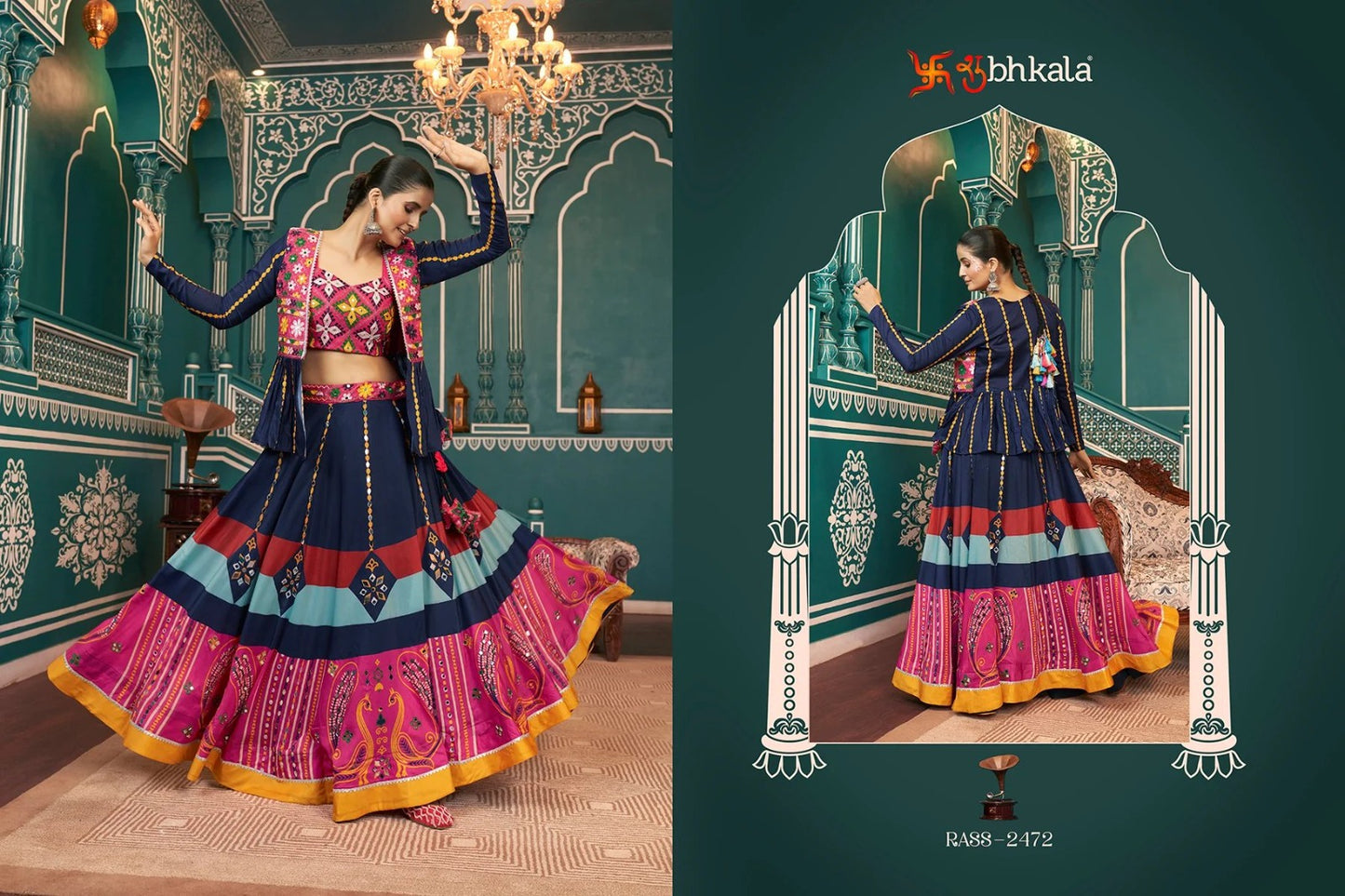 2472 Raas Vol 18 Shubhkala Mirror Work Chaniya Choli
