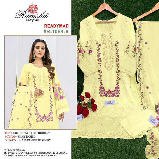 R-1068-A Ramsha Pakistani Readymade Suits