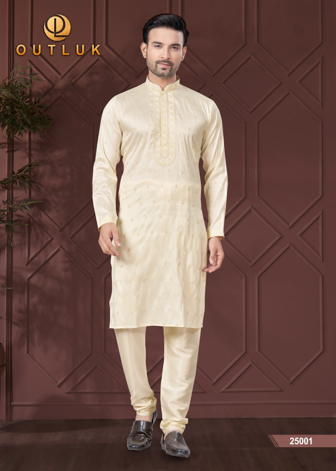 25001 Wedding Collection Vol 25 Outluk Work Mens Kurta Pyjama