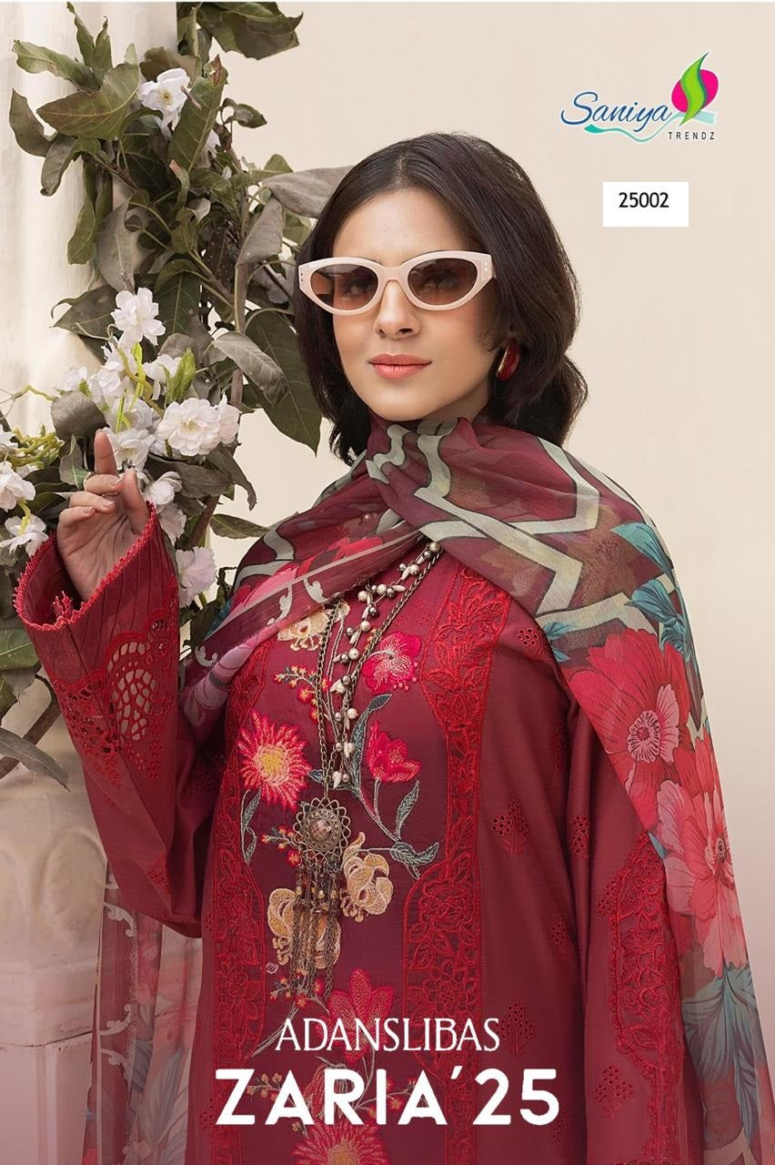 25002 Adanslibas Zaria 25 Saniya Trendz Cotton Pakistani Salwar Suits