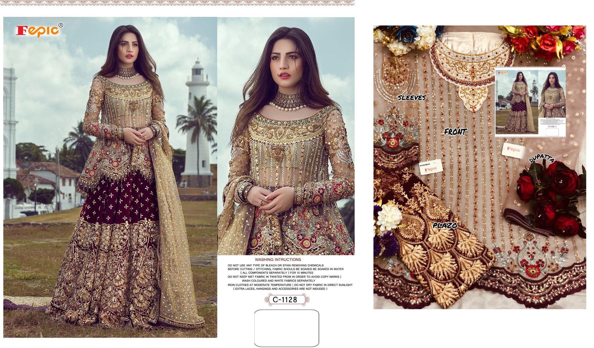 C-1128 Rosemeen Fepic Pakistani Salwar Suits