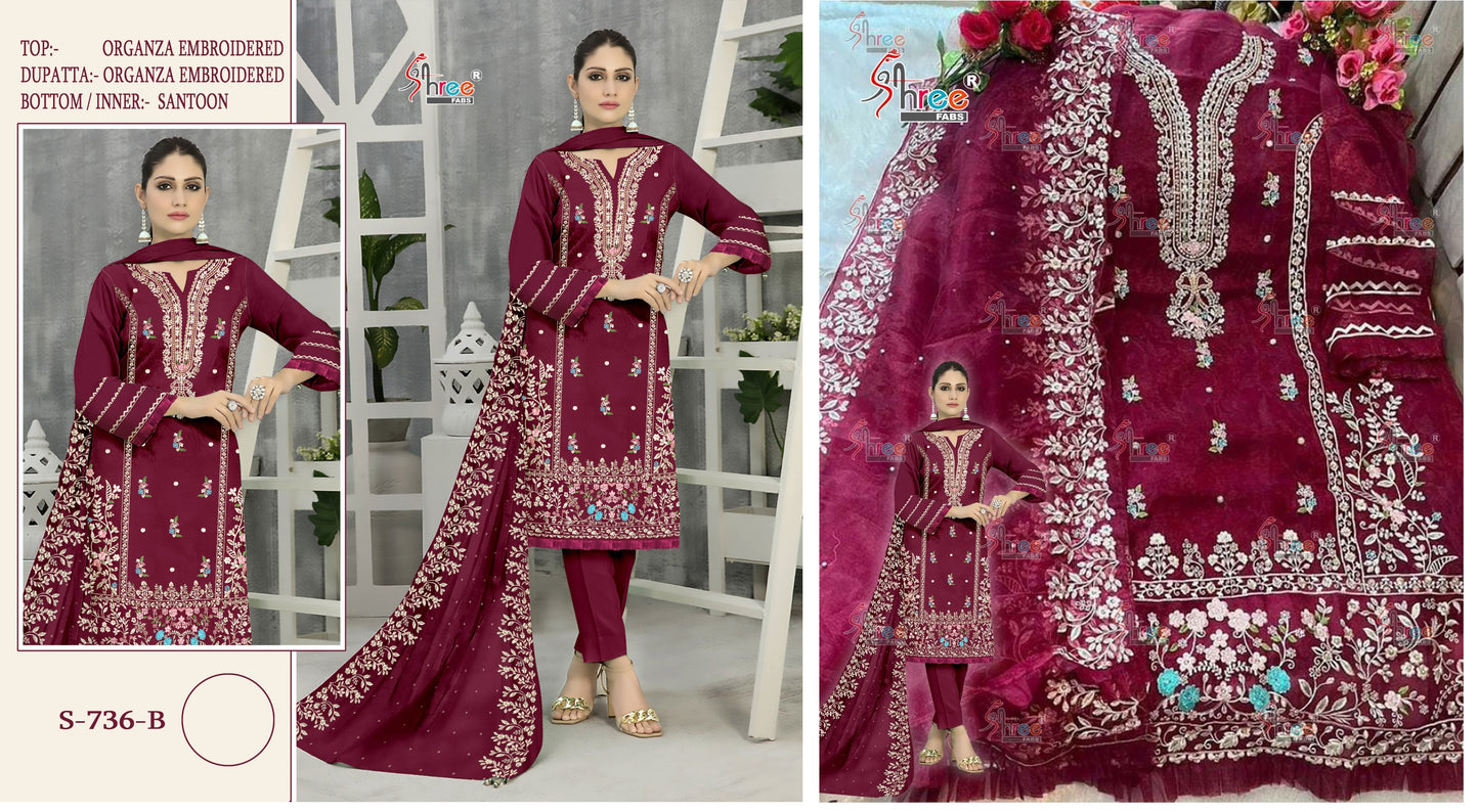 S-736 Shree Fabs Pakistani Salwar Suits