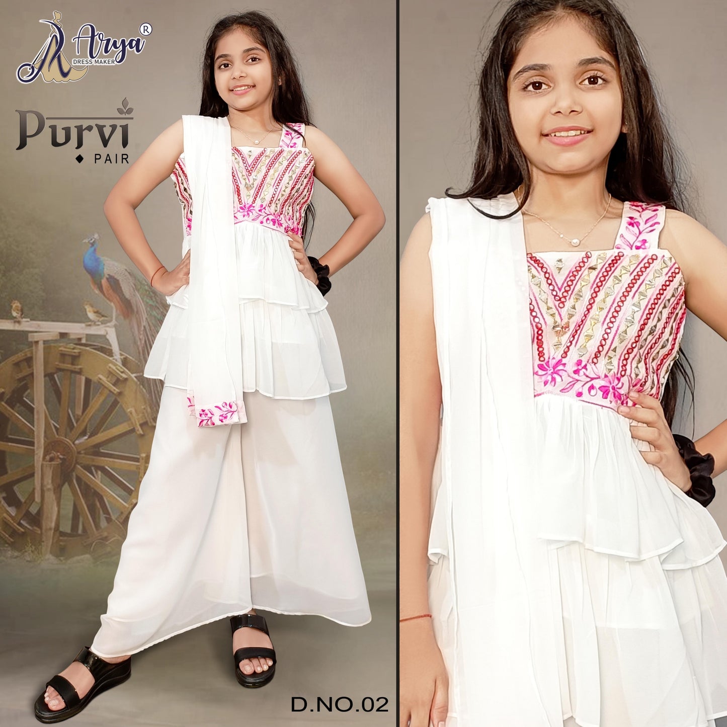 Purvi 02 Adm Girls Readymade Suit