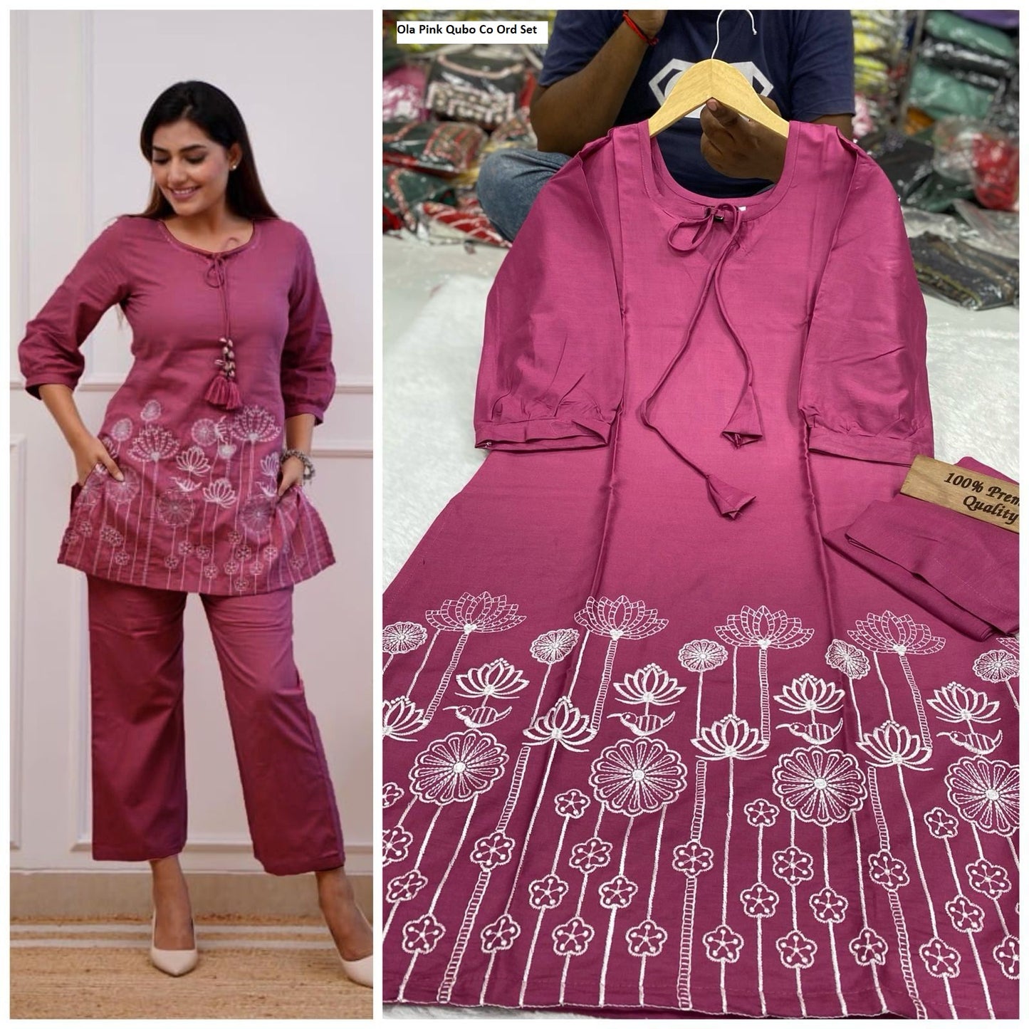 Ola Pink Qubo Co Ord Set