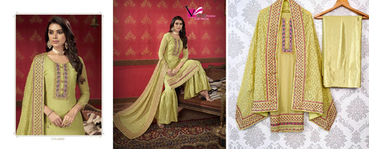 1402 Zeeya Erina Varni Fabrics Unstitched Suits