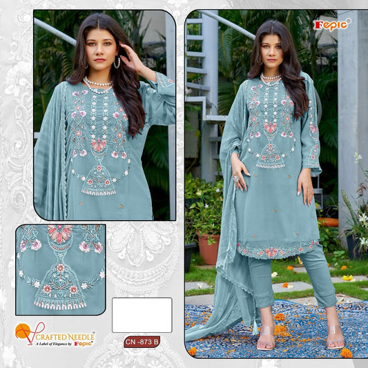 873B Crafted Needle Pakistani Readymade Suits