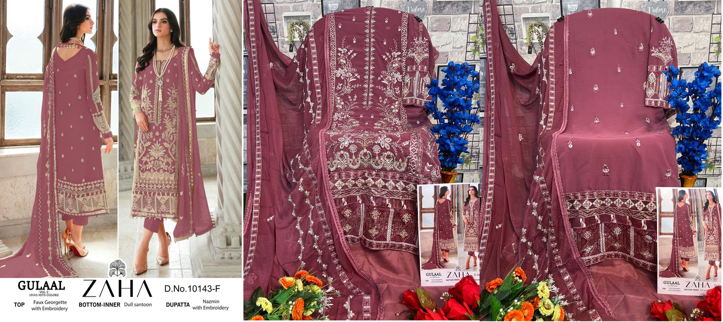 10143F Zaha Pakistani Salwar Suits