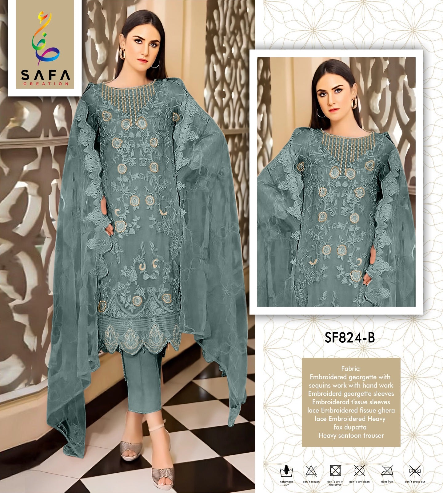 824B Safa Creation Pakistani Salwar Suits
