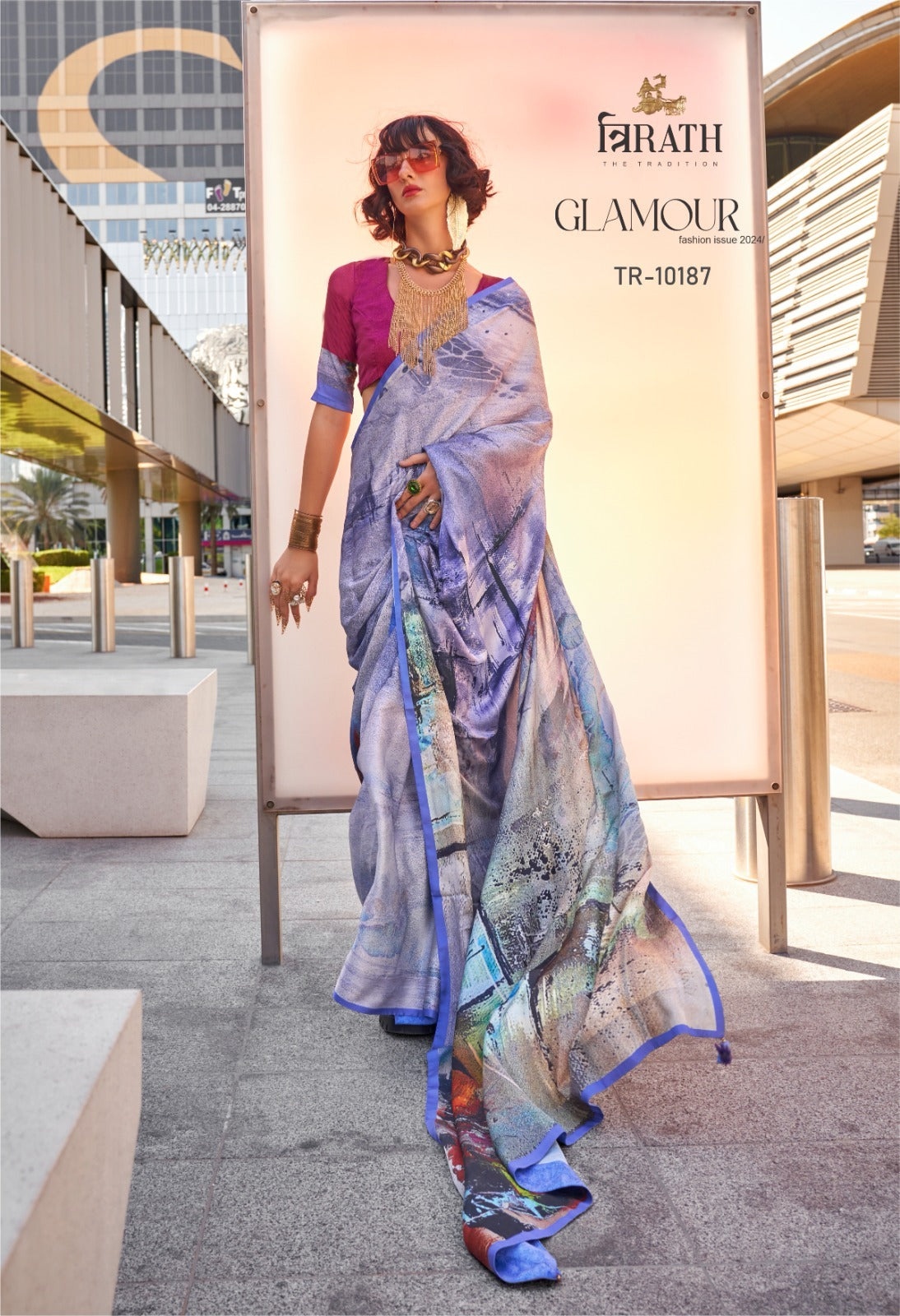 10187 Glamour Trirath Sarees