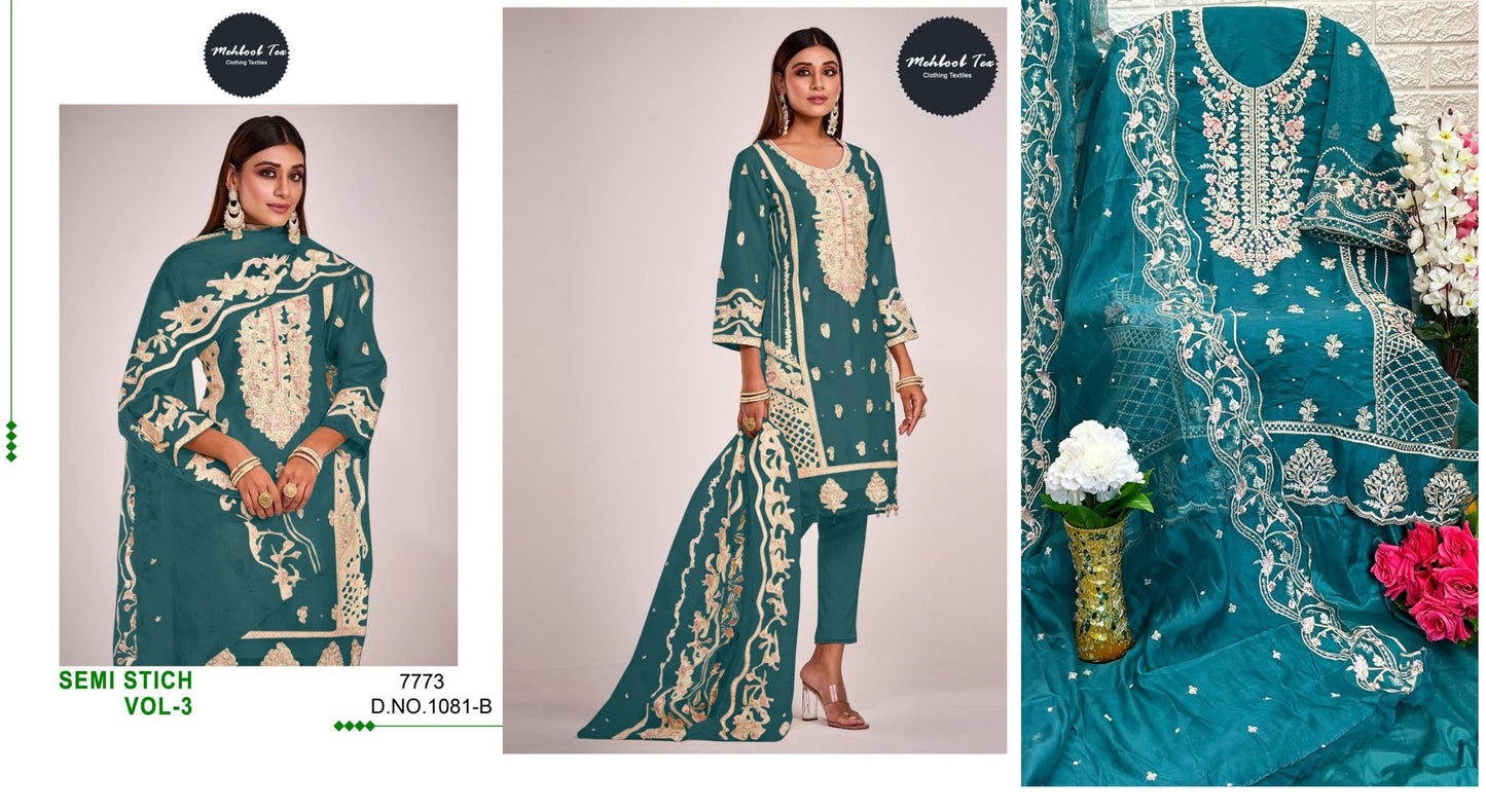 1081-B Mehboob Tex Pakistani Salwar Suits