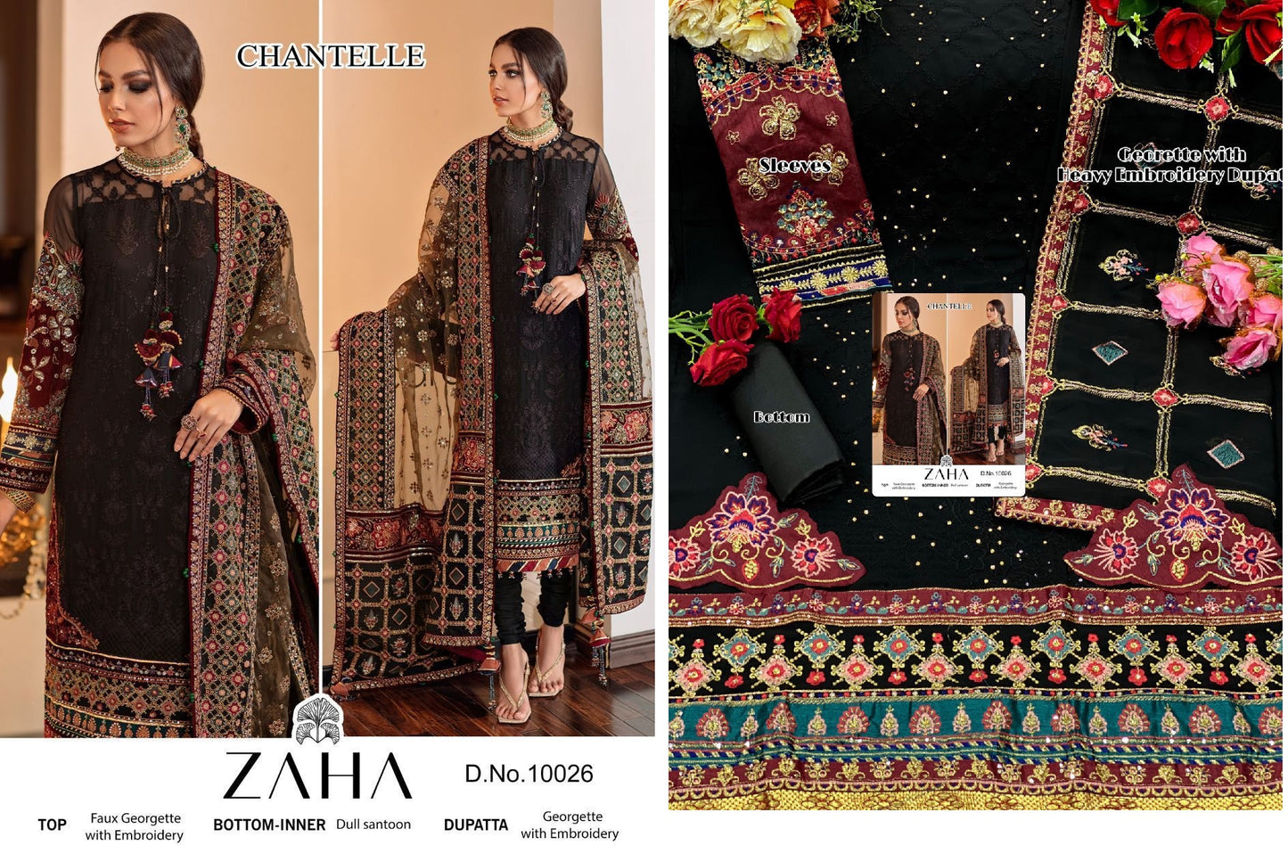 10026 Zaha Pakistani Salwar Suits