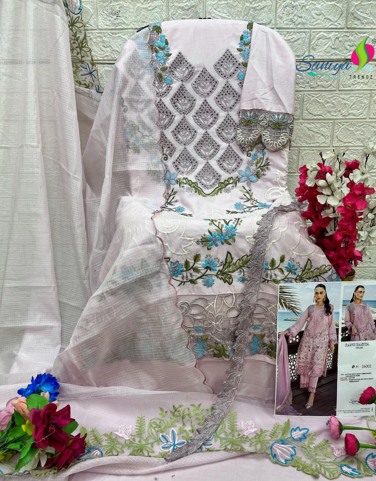 26002 Rang Rasiya Vol 26 Saniya Trendz Chikankari Pakistani Salwar Suits