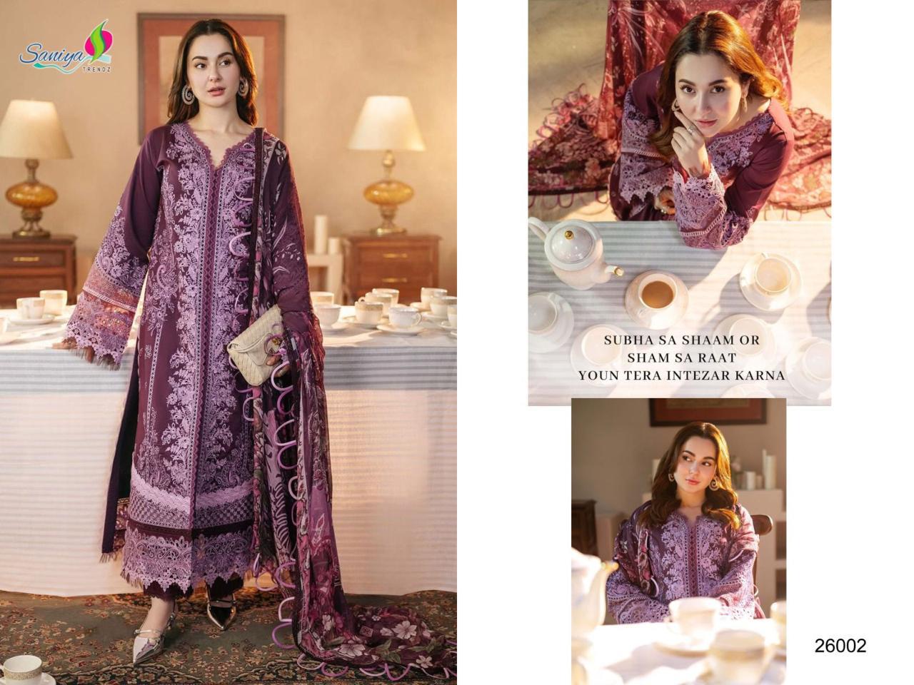 26002 Saniya Trendz Embroidery Pakistani Salwar Suits