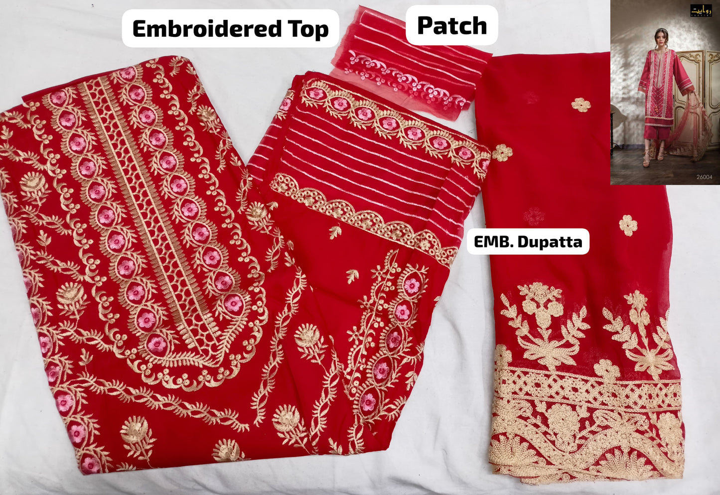 26004 Rawayat Pure Cotton Pakistani Salwar Suits