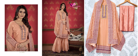 1403 Zeeya Erina Varni Fabrics Unstitched Suits
