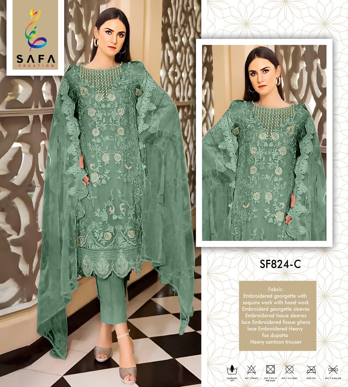 824C Safa Creation Pakistani Salwar Suits