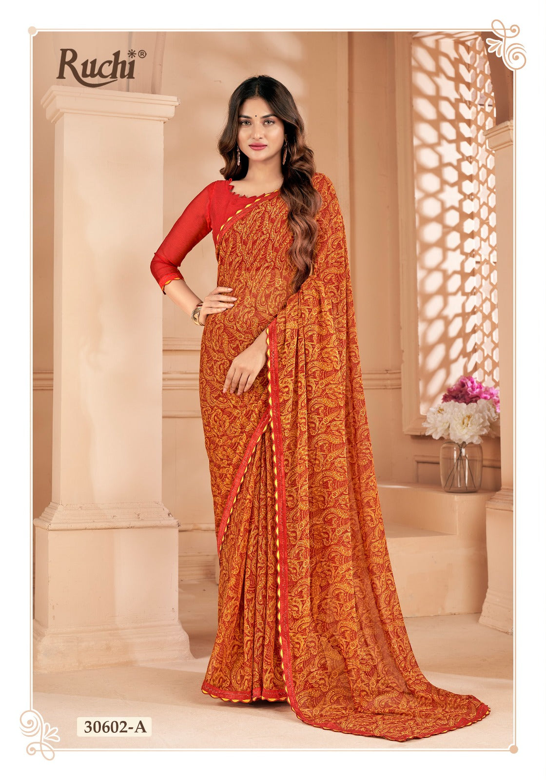 30602A Vanilla Ruchi Sarees