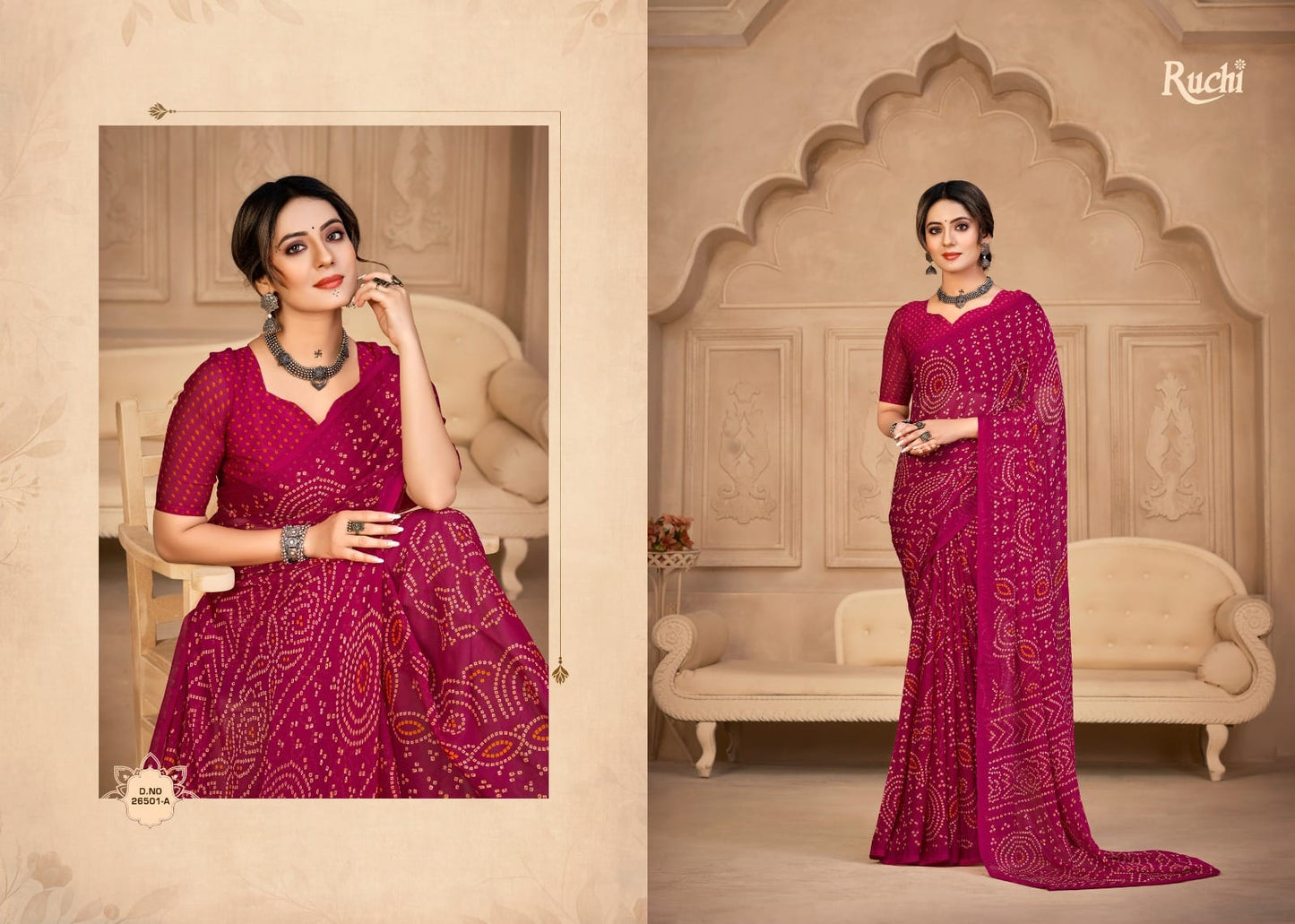 26501A Star Vol 134 Ruchi Chiffon Sarees