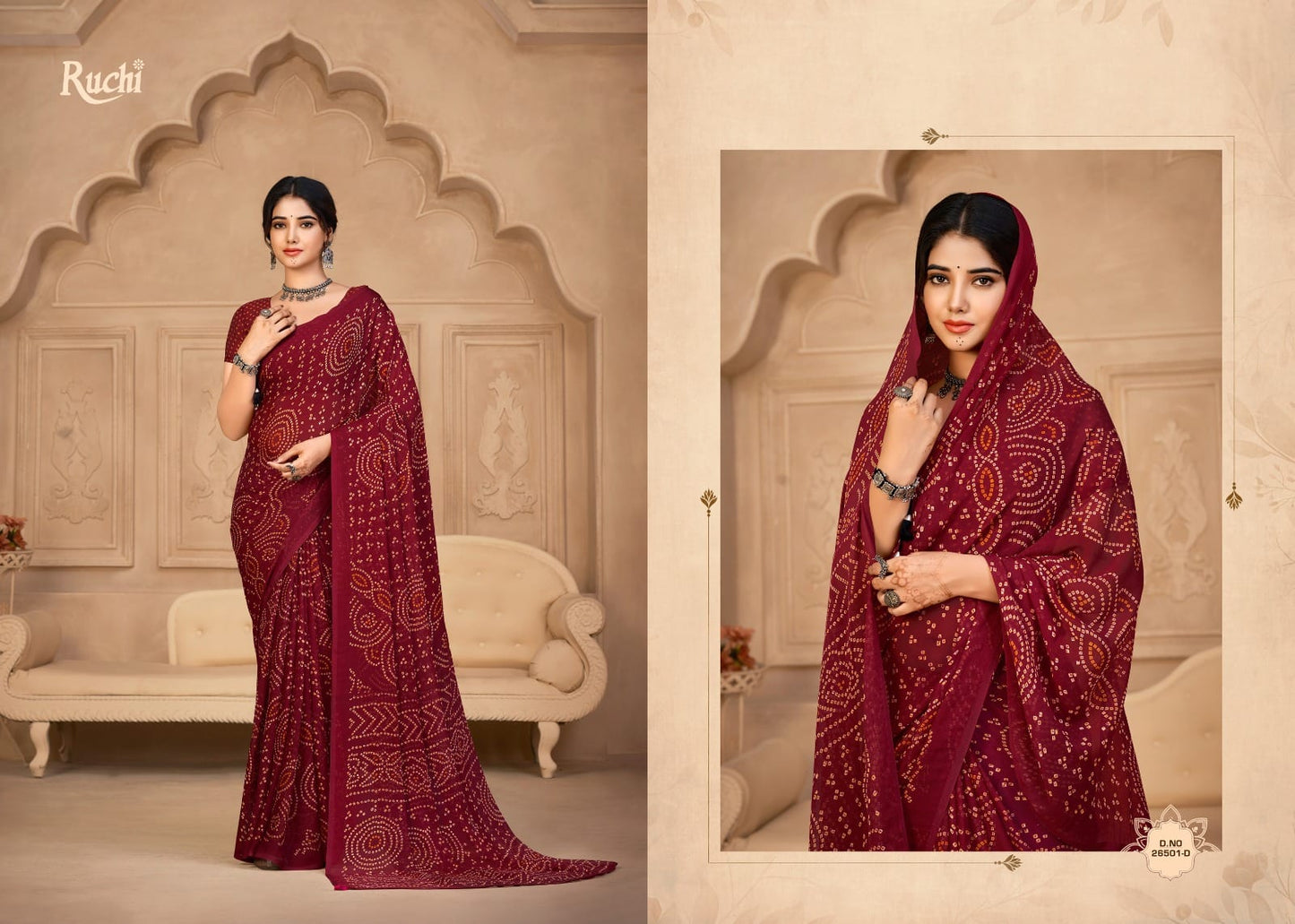 26501D Star Vol 134 Ruchi Chiffon Sarees