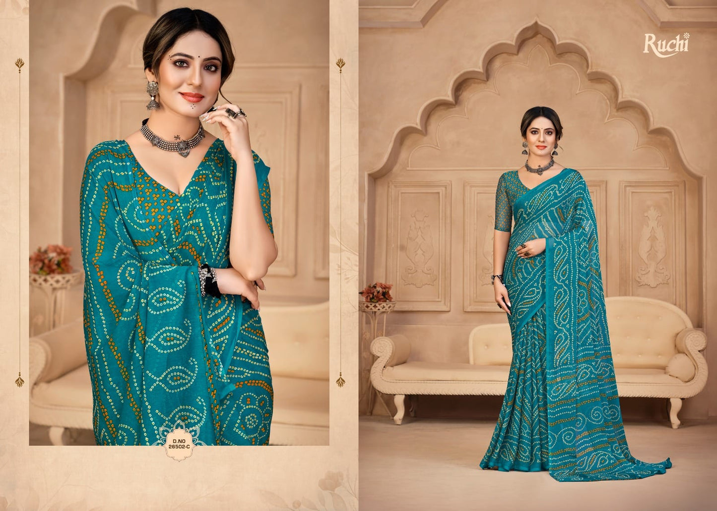 26502C Star Vol 134 Ruchi Chiffon Sarees