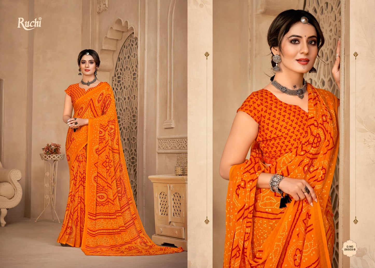 26503B Star Vol 134 Ruchi Chiffon Sarees
