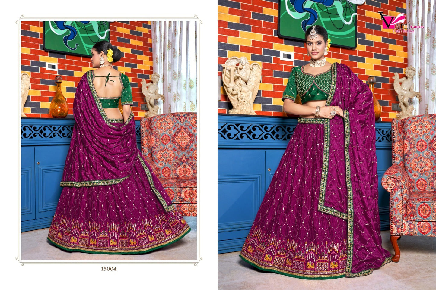 15004 Zeeya Sanskriti Varni Fabrics Lehenga Choli