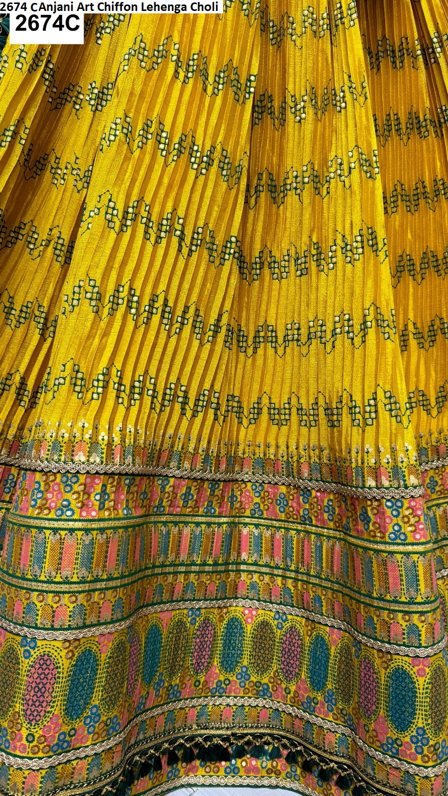 2674C Anjani Art Chiffon Lehenga Choli