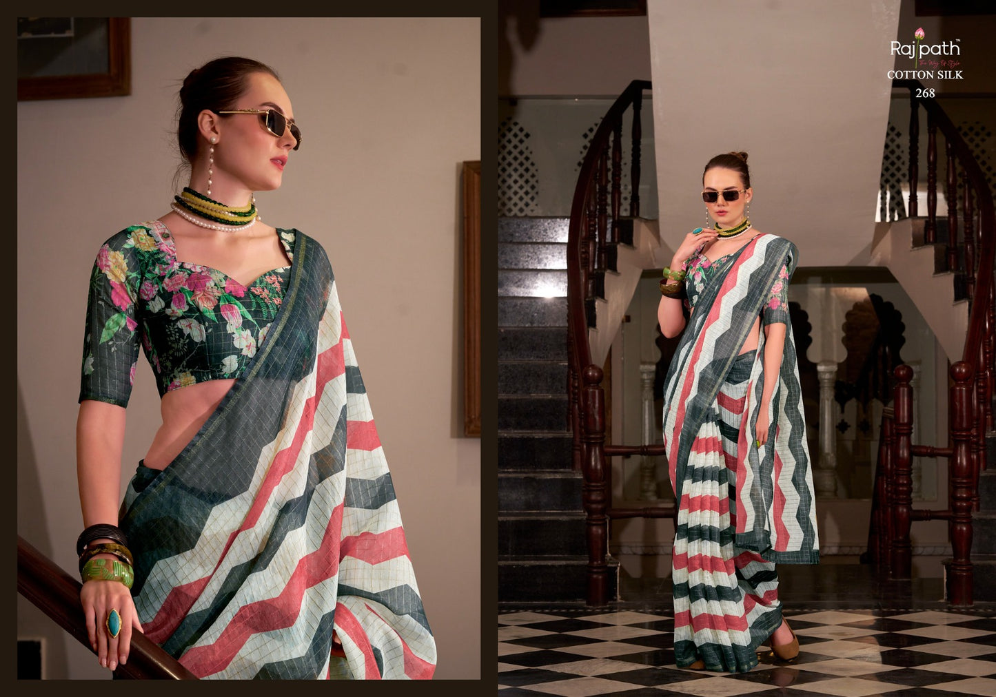 268 Rang De Basanti Rajpath Linen Cotton Sarees