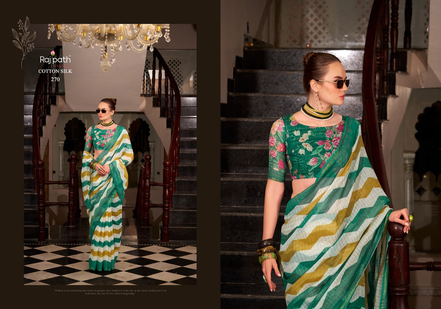 270 Rang De Basanti Rajpath Linen Cotton Sarees