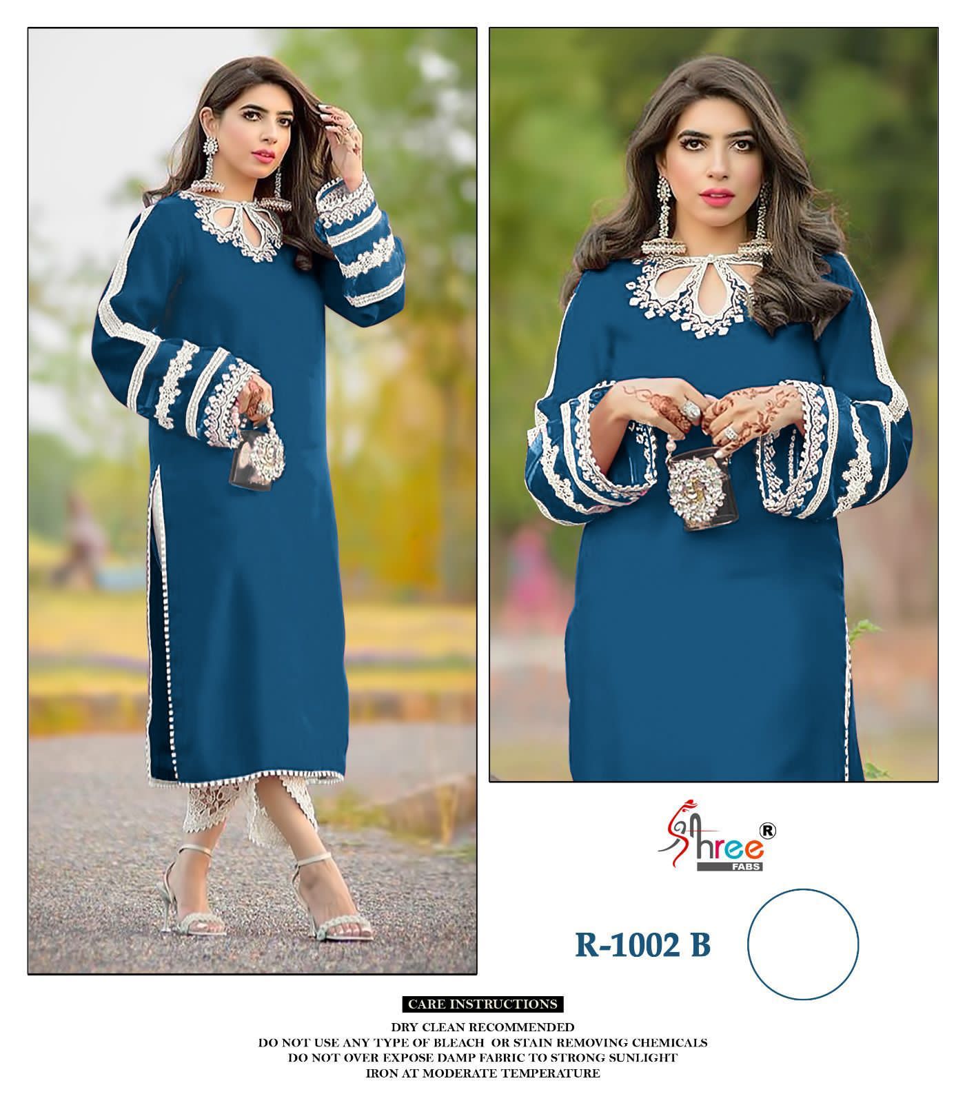 R-1002-B Shree Fabs Pakistani Readymade Suits