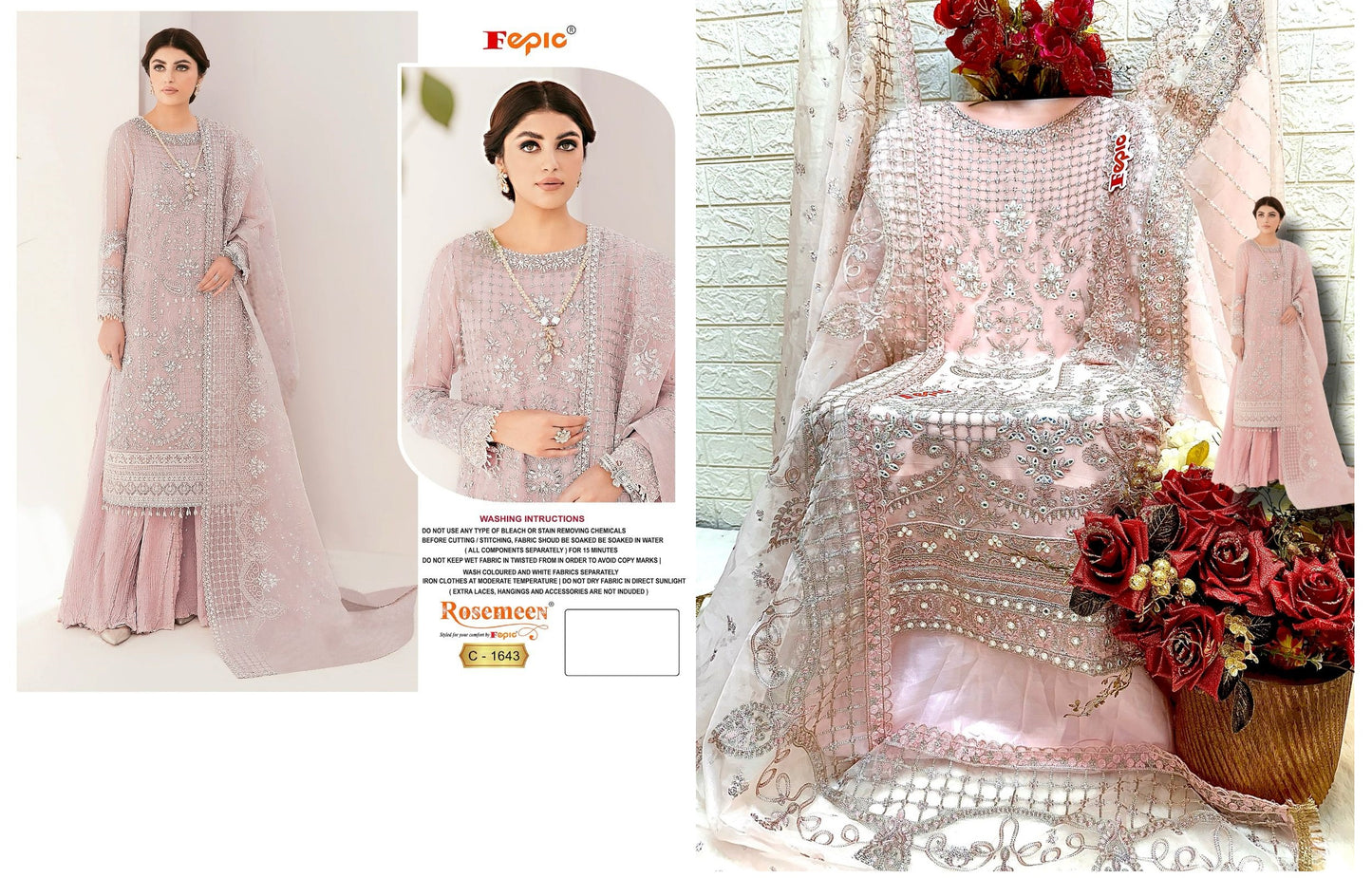C-1643 Rosemeen Fepic Pakistani Salwar Suits