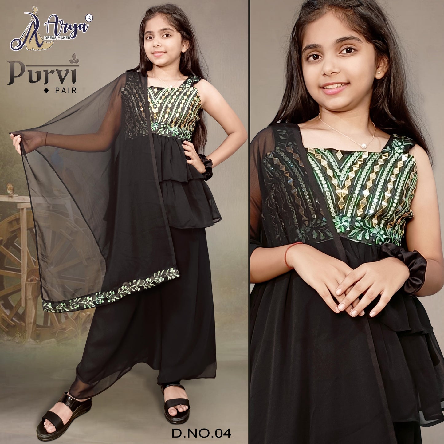 Purvi 04 Adm Girls Readymade Suit