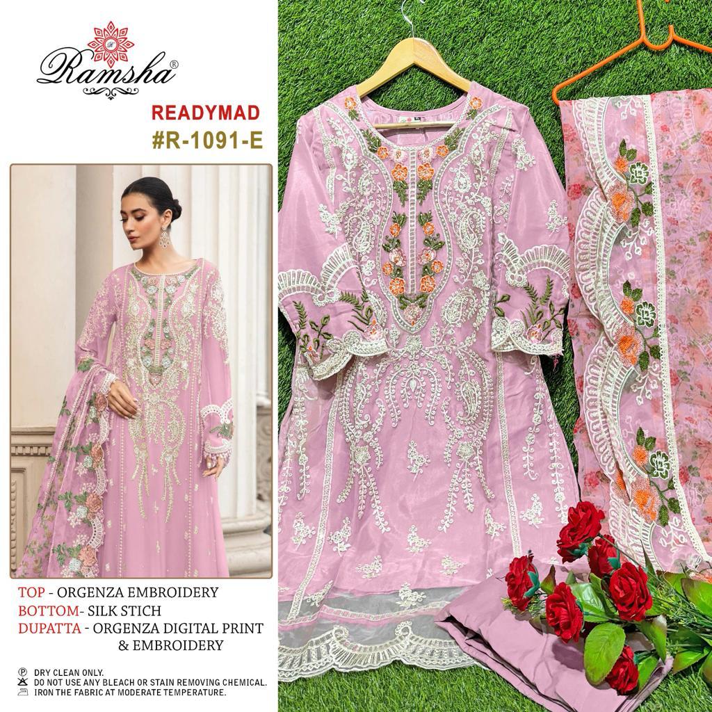 R-1091E Ramsha Pakistani Readymade Suits