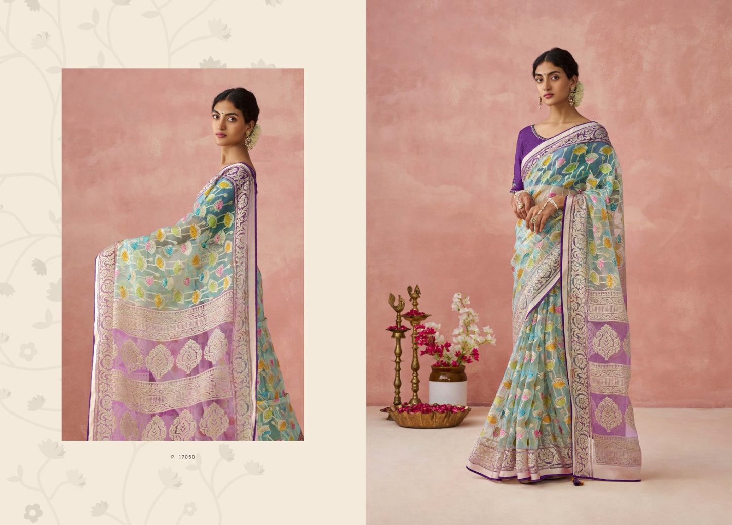 17050 Meera Premium Vol 15 Kimora Sarees