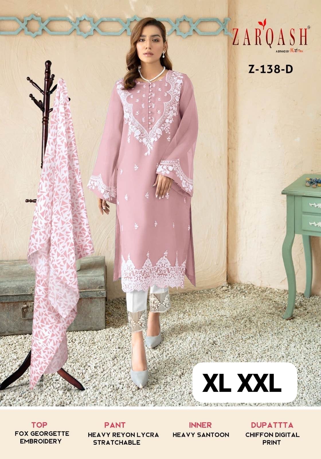 Z-138D Zarqash Pakistani Readymade Suits