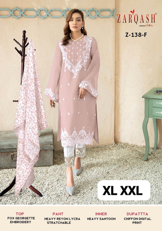 Z-138F Zarqash Pakistani Readymade Suits