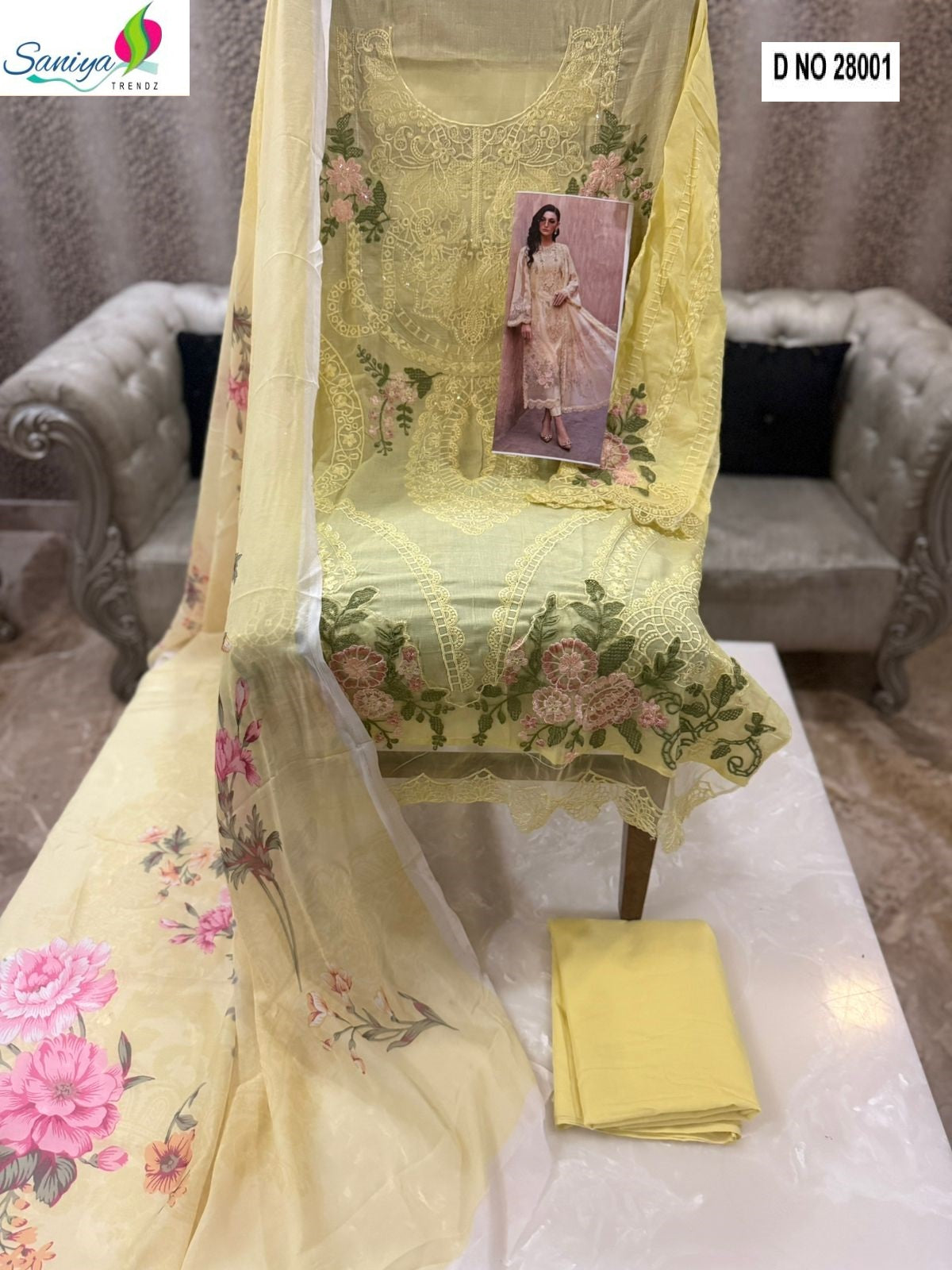 28001 Saniya Trendz Embroidery Pakistani Salwar Suits