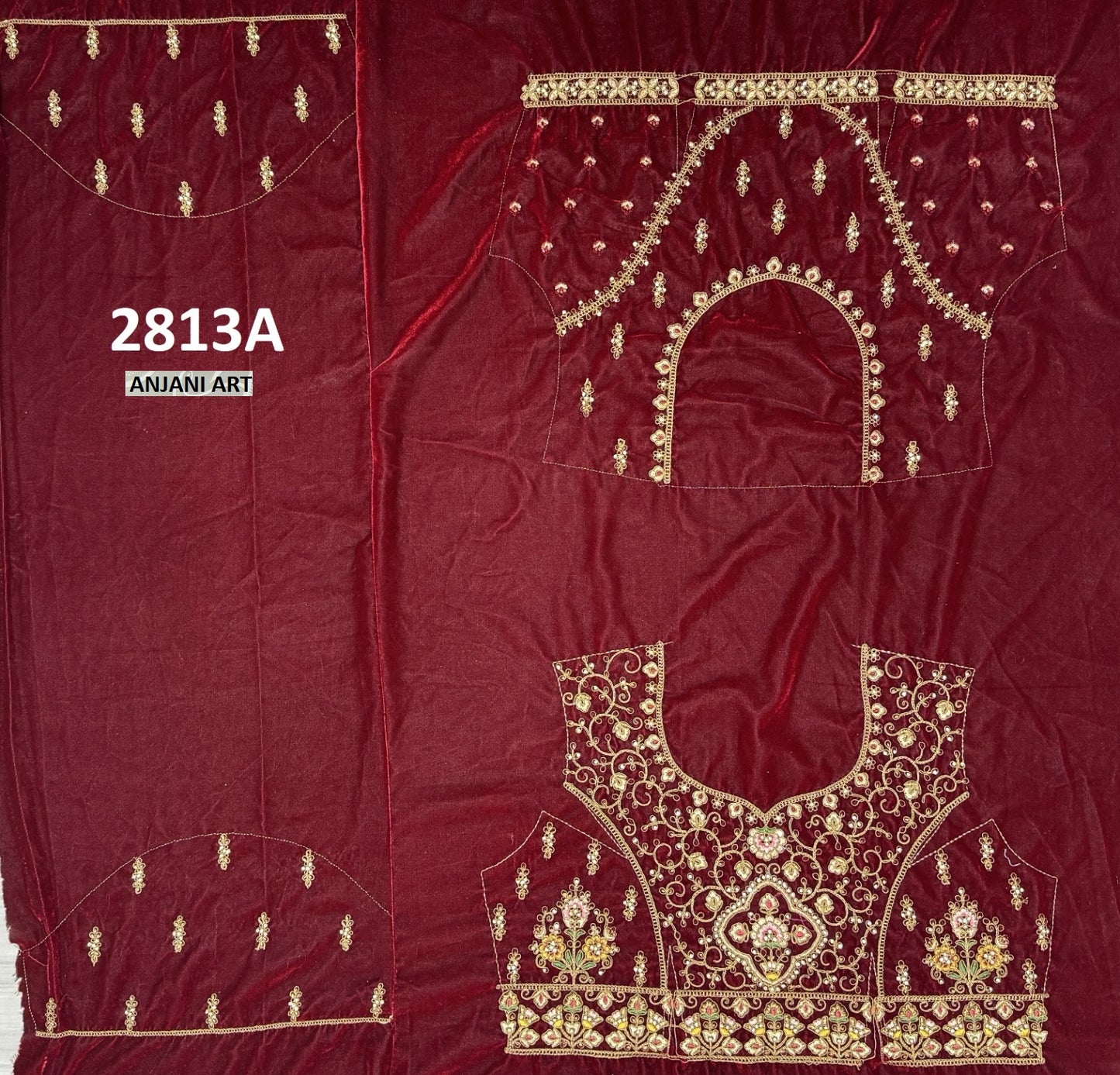 2813A Anjani Art Velvet Lehenga Choli