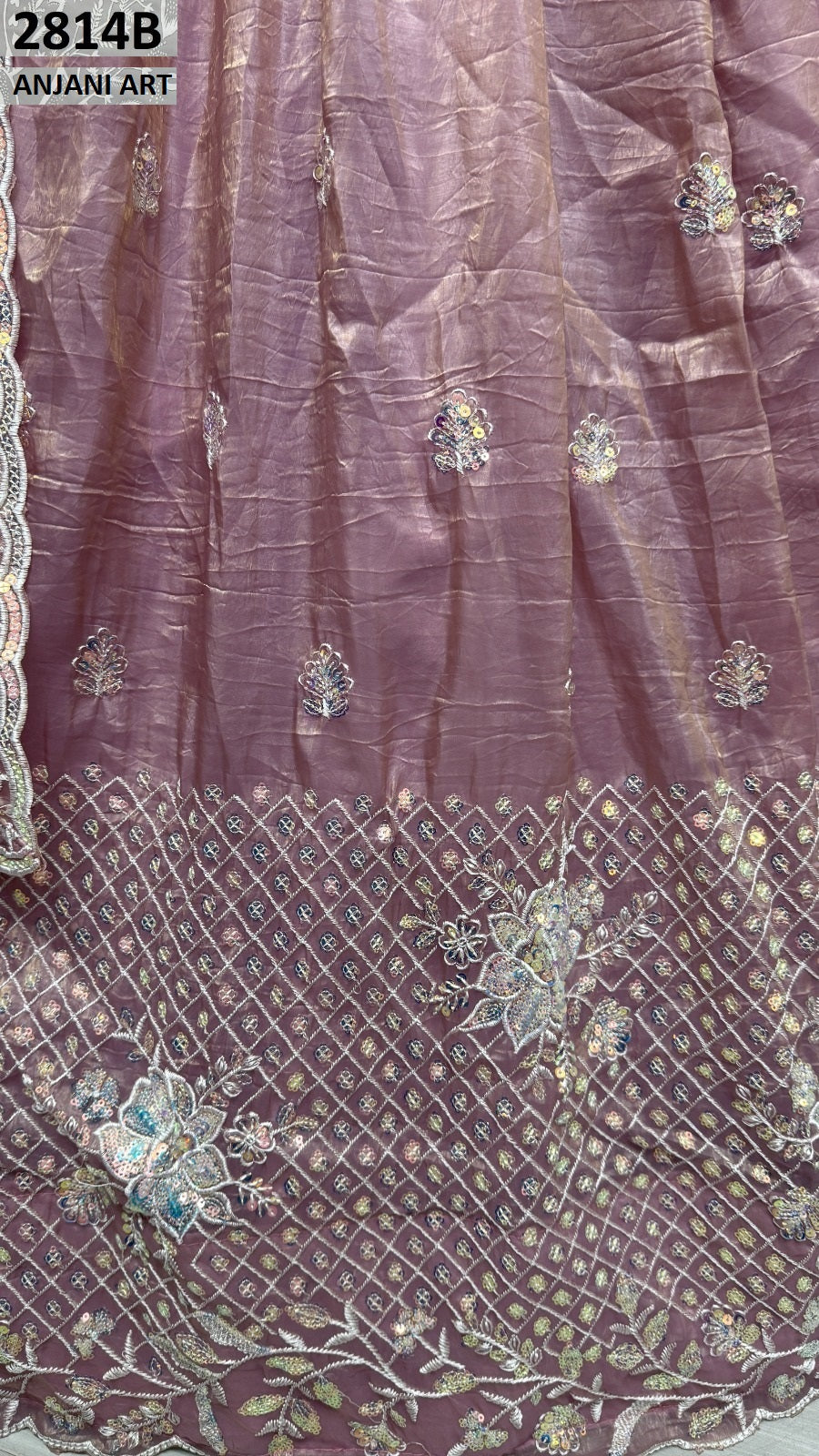 2814B Anjani Art Gold Crush Lehenga Choli