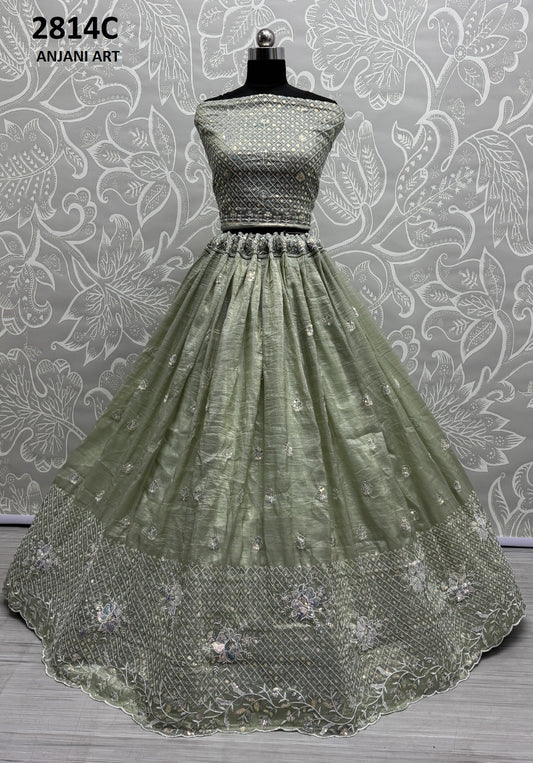 2814C Anjani Art Gold Crush Lehenga Choli