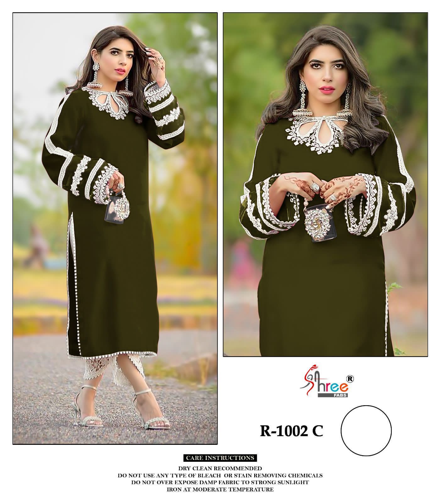 R-1002-C Shree Fabs Pakistani Readymade Suits