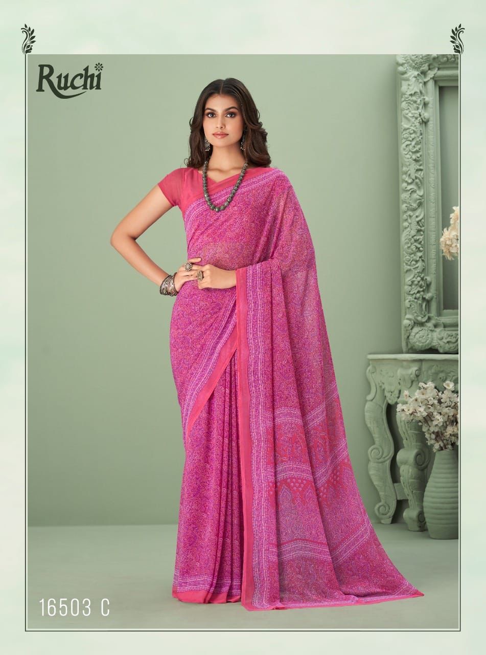 16503-C Raga Georgette Vol 1 Ruchi Sarees