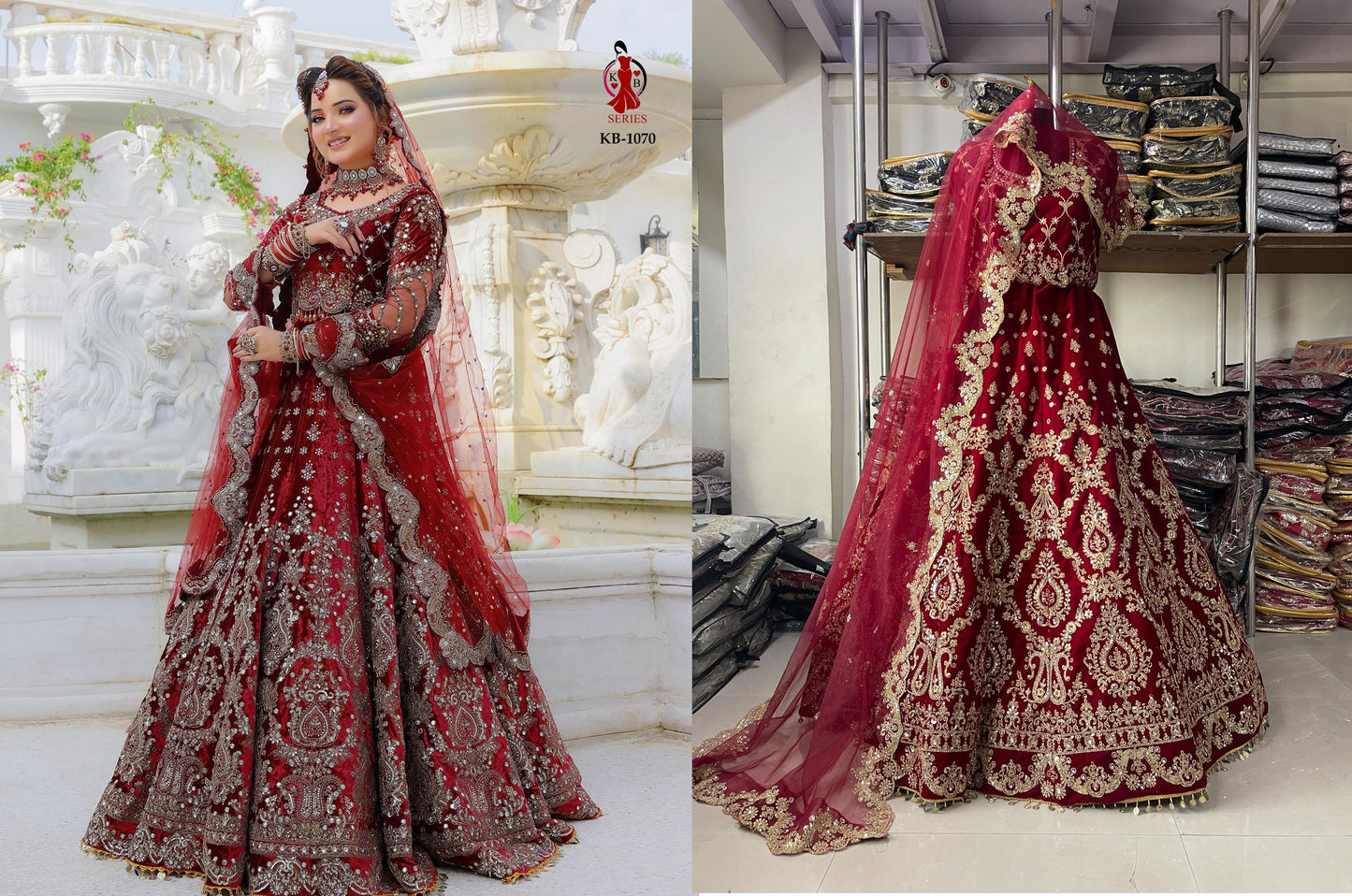 1070 Maroon Kb Series Lehenga Choli