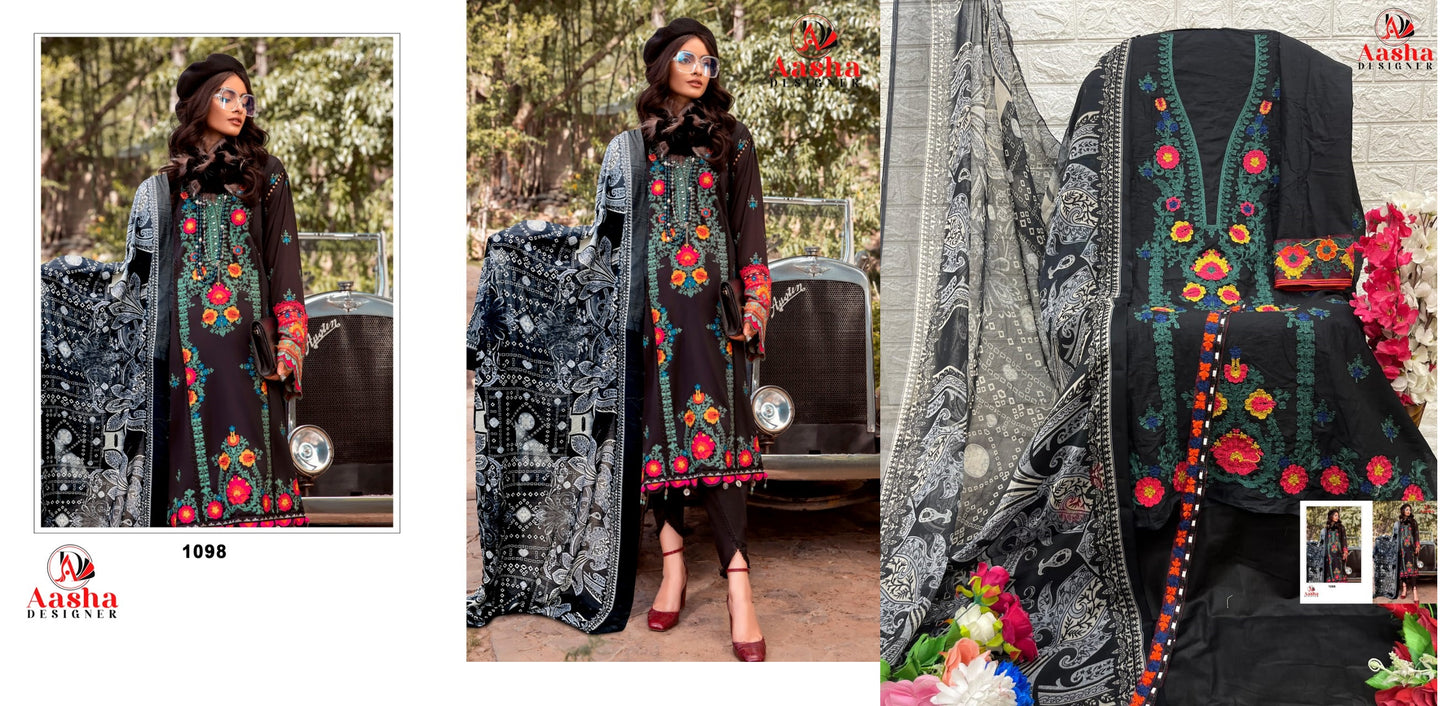 1098 Aasha Designer Pakistani Salwar Suits