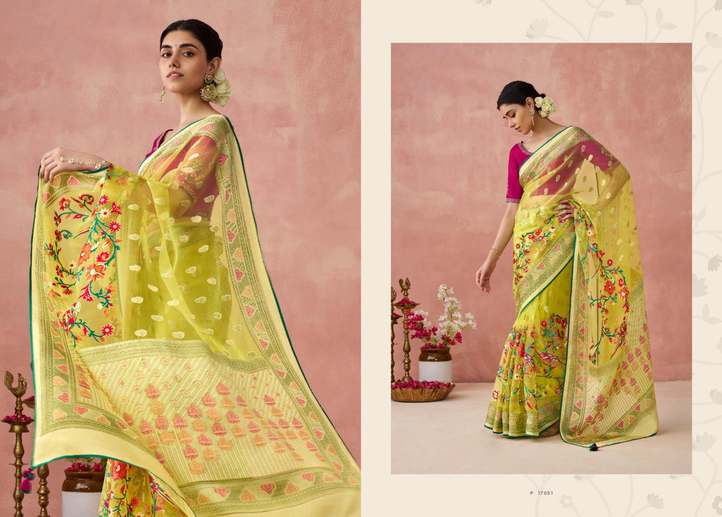 17051 Meera Premium Vol 15 Kimora Sarees