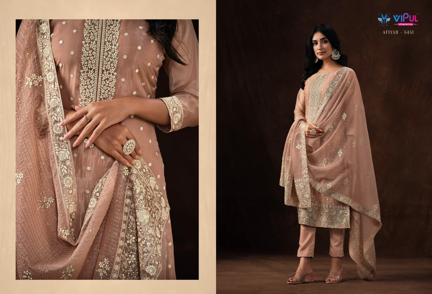 5451 Afiyah Vipul Unstitched Suits